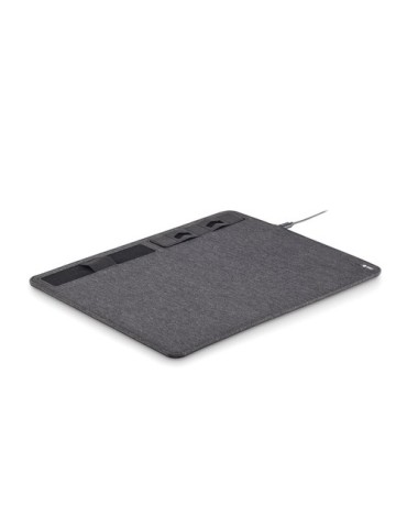 Tapis de souris RPET avec chargeur sans fil à personnaliser pas cher