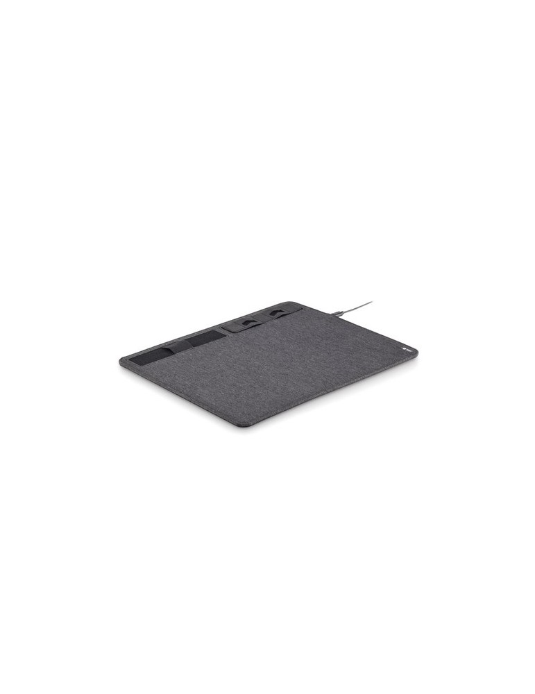 Tapis de souris RPET avec chargeur sans fil à personnaliser pas cher