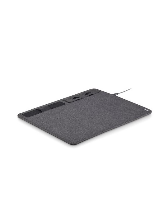 Tapis de souris RPET avec chargeur sans fil à personnaliser pas cher