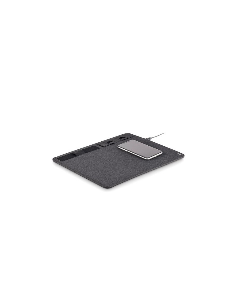 Tapis de souris RPET avec chargeur sans fil à personnaliser pas cher