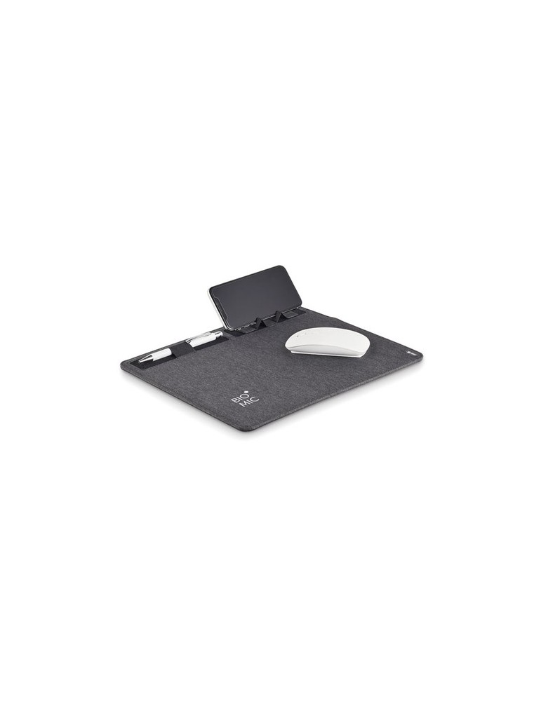 Tapis de souris RPET avec chargeur sans fil à personnaliser pas cher