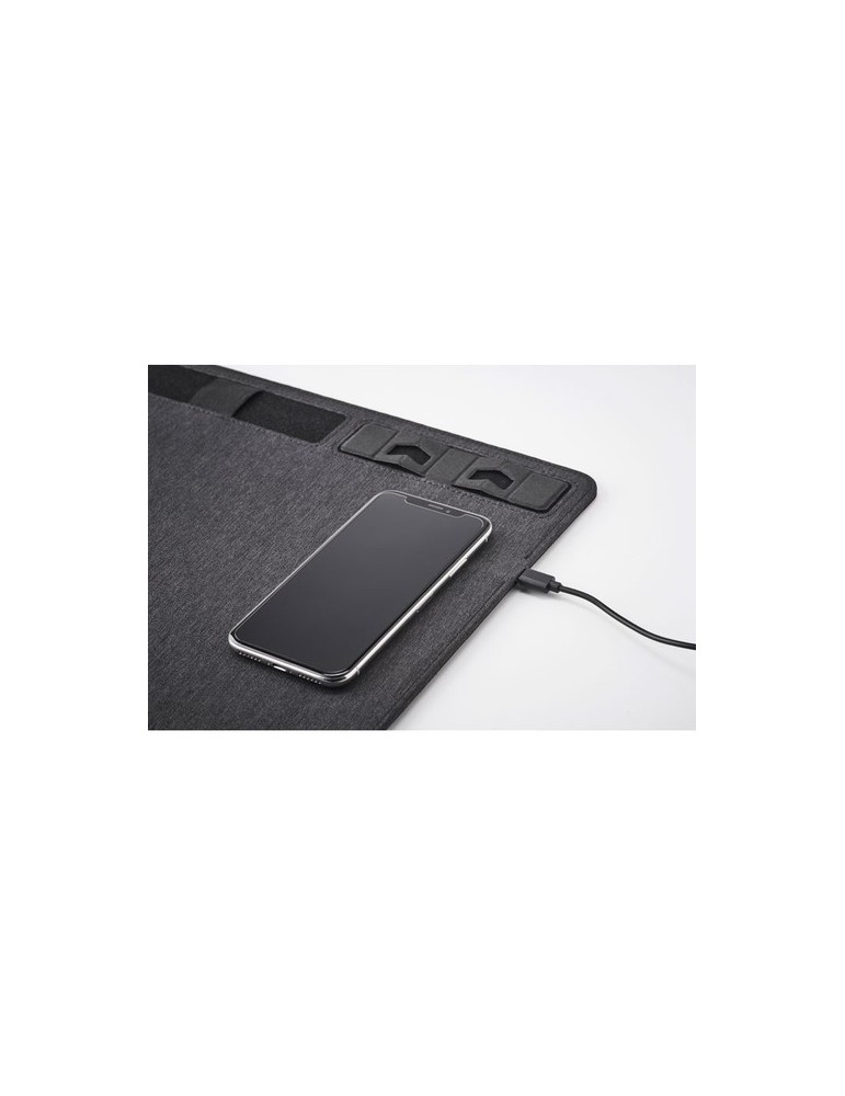 Tapis de souris RPET avec chargeur sans fil à personnaliser pas cher