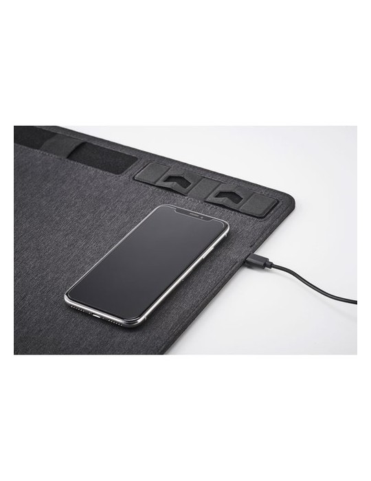 Tapis de souris RPET avec chargeur sans fil à personnaliser pas cher