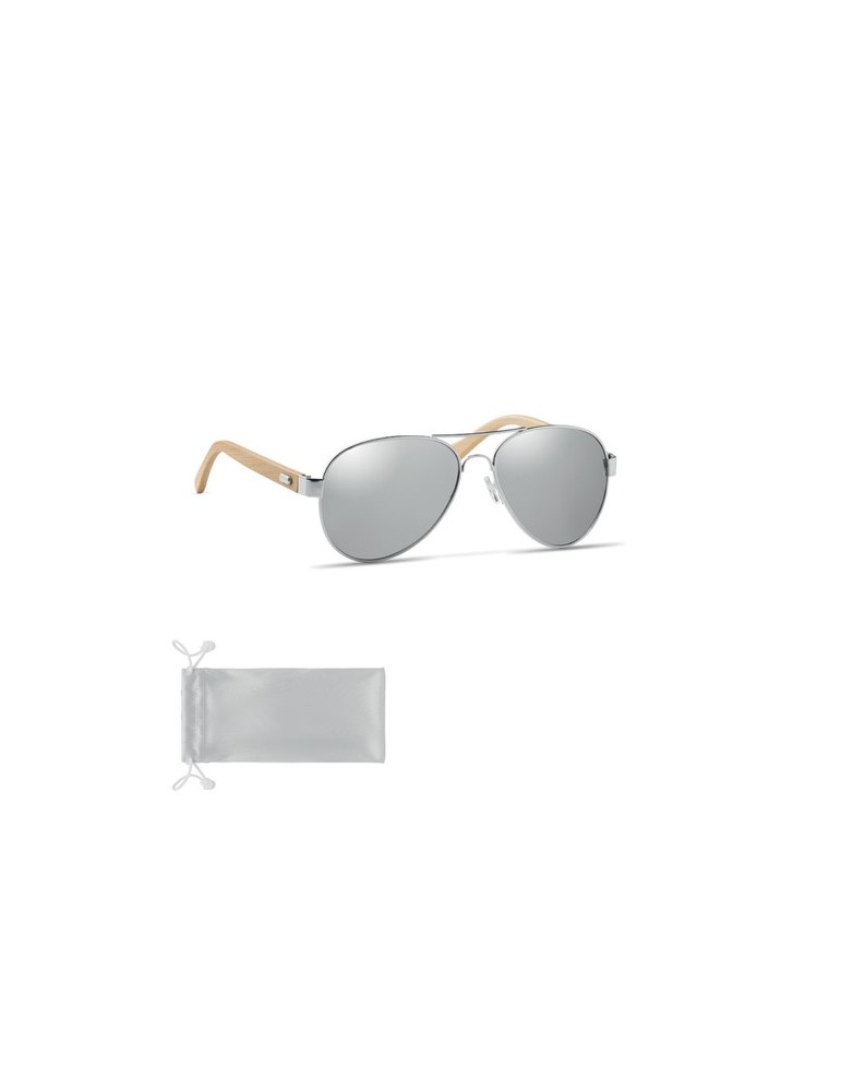 Lunettes de soleil en bambou Personnalisées pas cher - Protection UV400