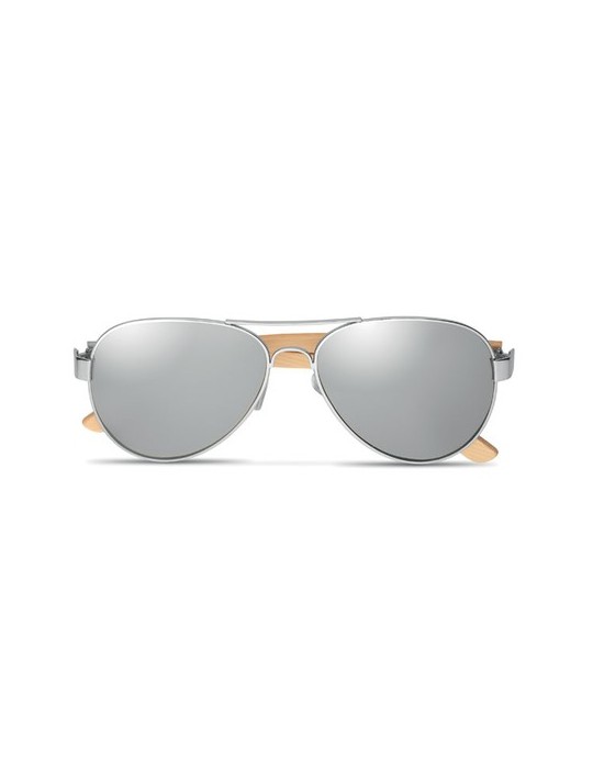 Lunettes de soleil en bambou Personnalisées pas cher - Protection UV400