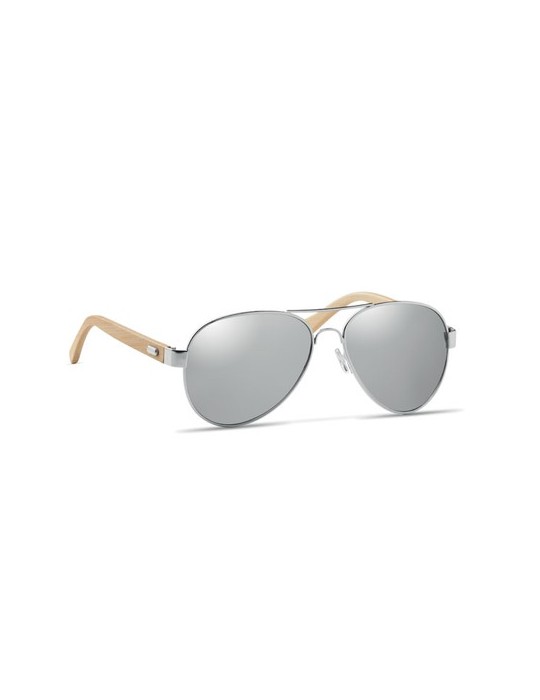 Lunettes de soleil en bambou Personnalisées pas cher - Protection UV400