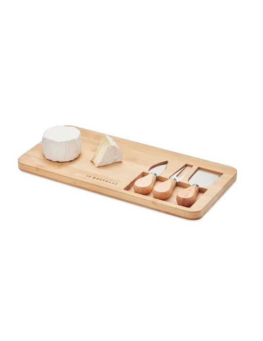 Plateau à fromage en bambou Personnalisé pas cher GLENAVY