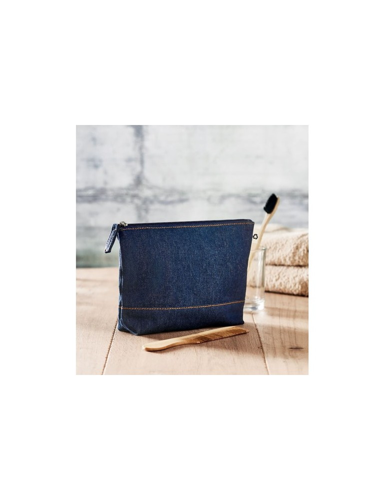 Trousse en Denim Recyclé et Personnalisée pas cher