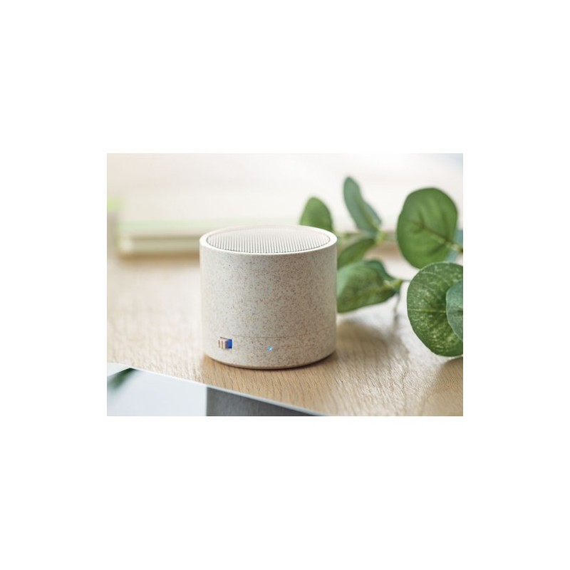 Haut-parleur sans fil ROUND BASS+ en paille de blé