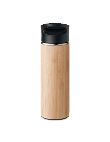 Bouteille isotherme en bambou 450ml personnalisée pas cher NANDA 2