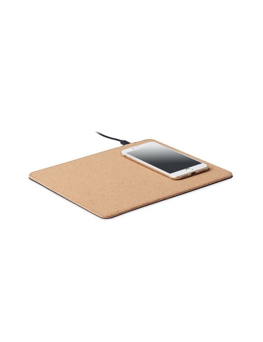 Tapis de souris chargeur sans fil en liège personnalisée pas cher