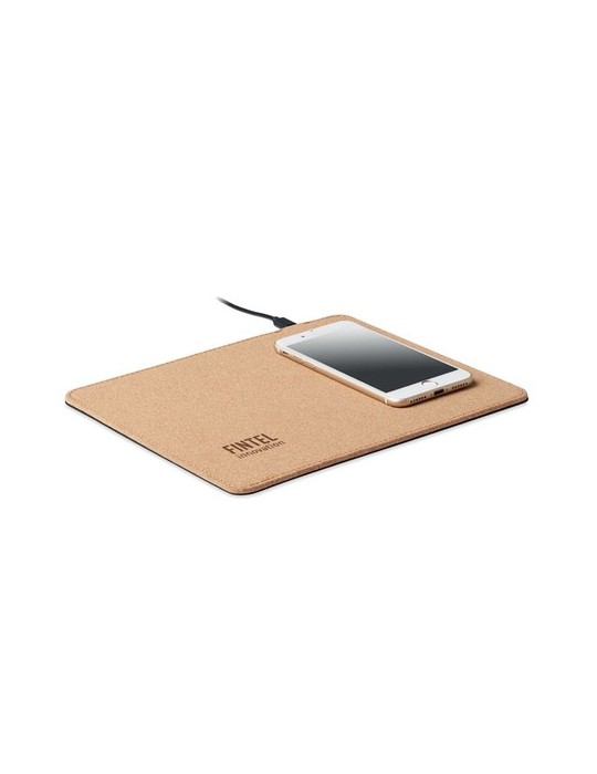 Tapis de souris chargeur sans fil en liège personnalisée pas cher