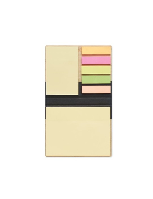Bloc-notes adhésif en bambou personnalisé pas cher VISIONBAM