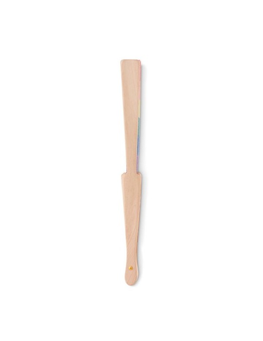 Éventail en Bois Arc-en-Ciel BOWFAN publicitaire personnalisable