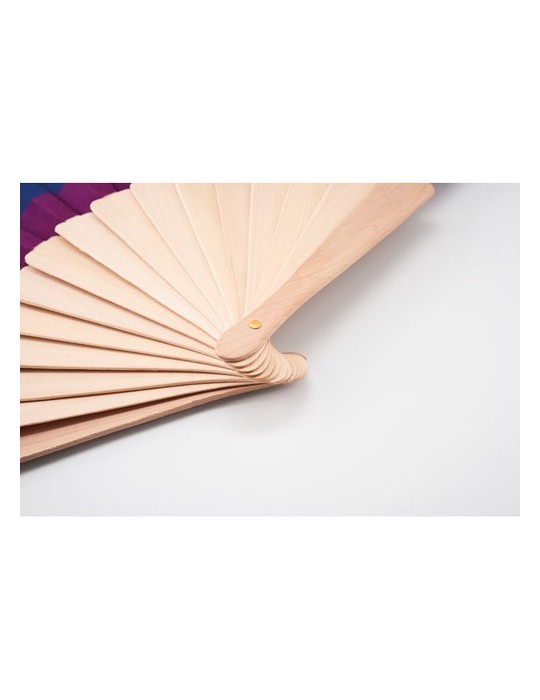 Éventail en Bois Arc-en-Ciel BOWFAN publicitaire personnalisable