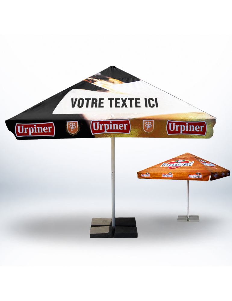 Parasol personnalisable professionnel carré 3x3 m
