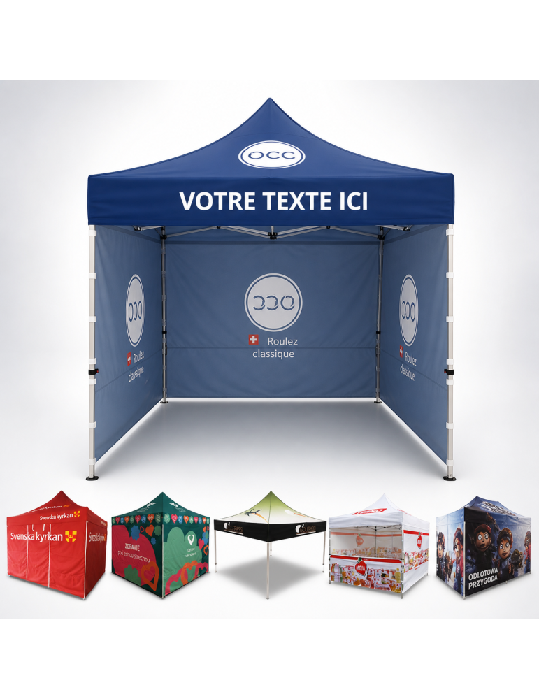 Tonnelle publicitaire pliante 3x3 m