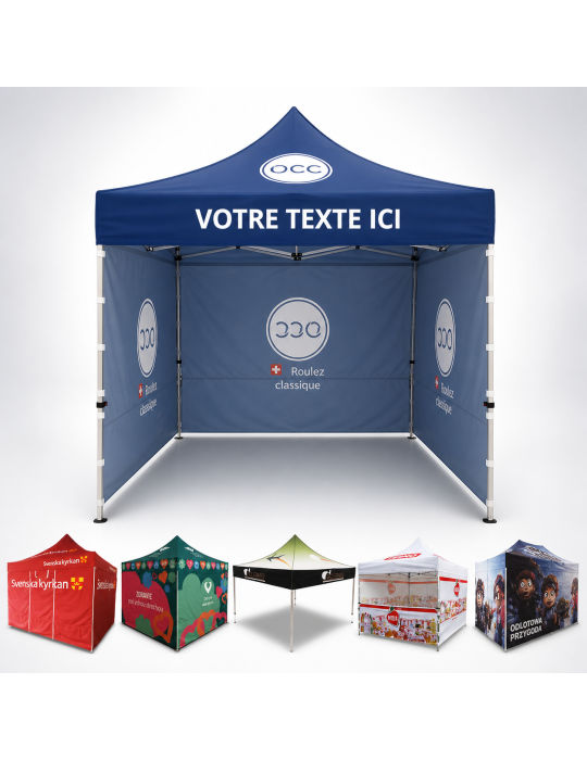 Tonnelle publicitaire pliante 3x3 m