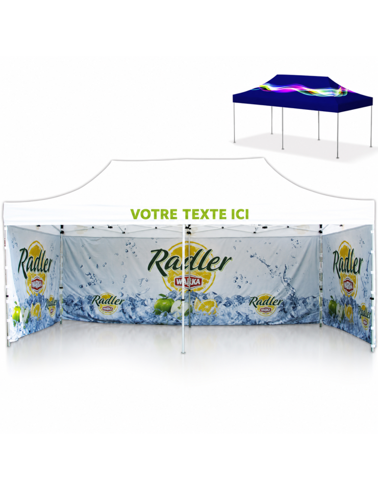 Tonnelle personnalisable pliante 3x6 m