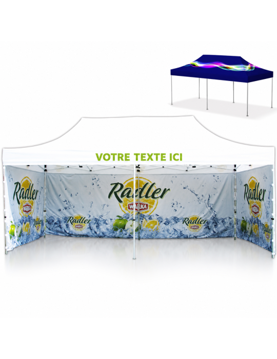 Tonnelle personnalisable pliante 3x6 m