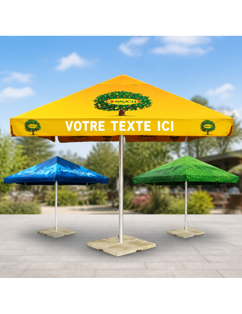 Parasol personnalisable professionnel carré