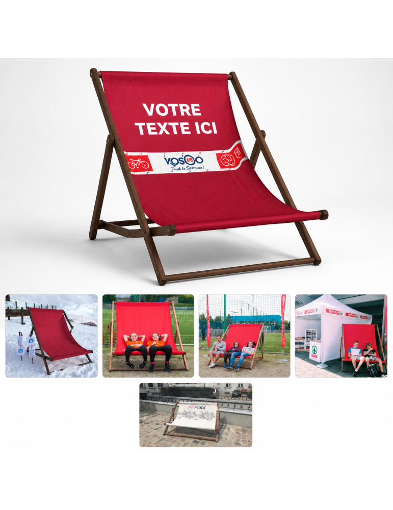 Transat publicitaire bois géant