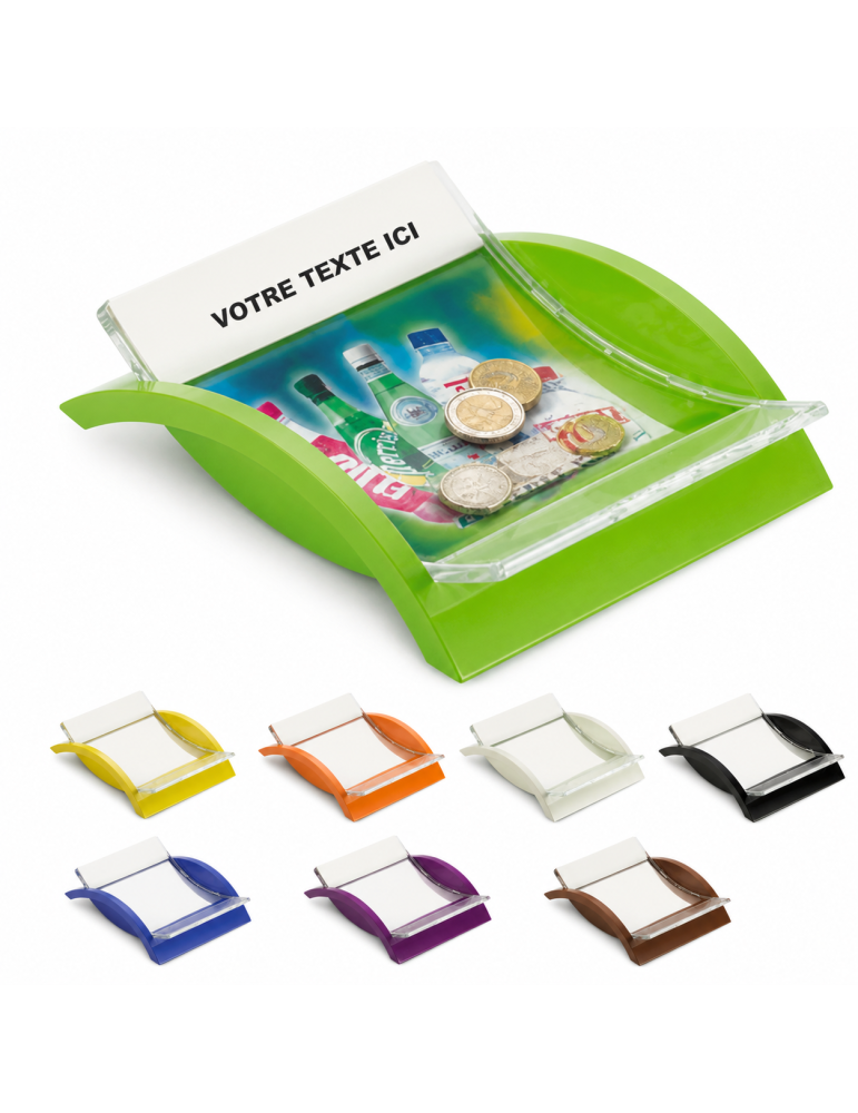 Bloc-notes ramasse monnaie publicitaire