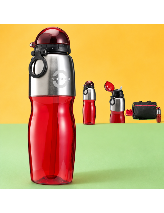 Gourde écolo 500 ml en plastique recyclé - cadeau d'entreprise