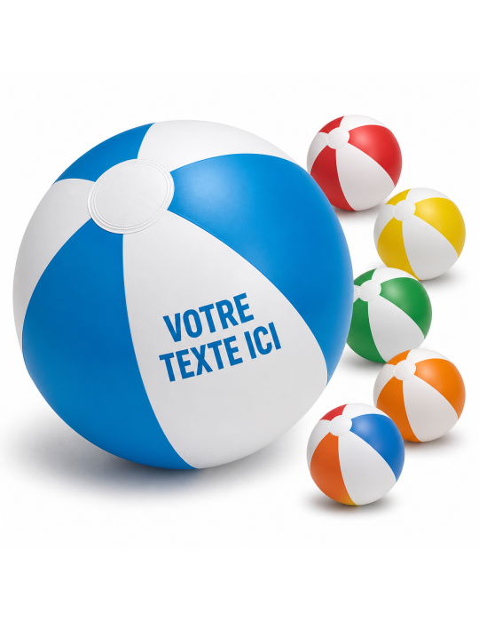 Balle Gonflable Plage Personnalisée : Cadeau Idéal PLAYTIME pas cher
