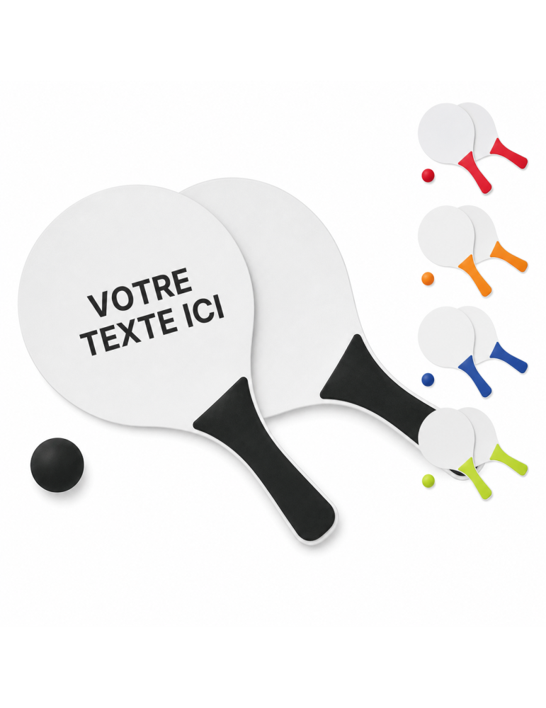 Set de Tennis de Plage Personnalisé MINI MATCH - Cadeau Idéal pas cher