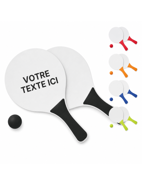 Set de Tennis de Plage Personnalisé MINI MATCH - Cadeau Idéal pas cher