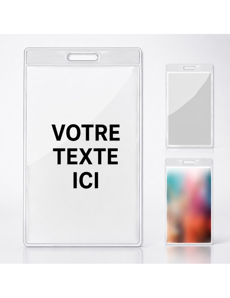 Badge Publicitaire Personnalisable - 7,5x12,5cm