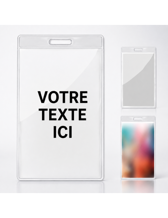 Badge Publicitaire Personnalisable - 7,5x12,5cm