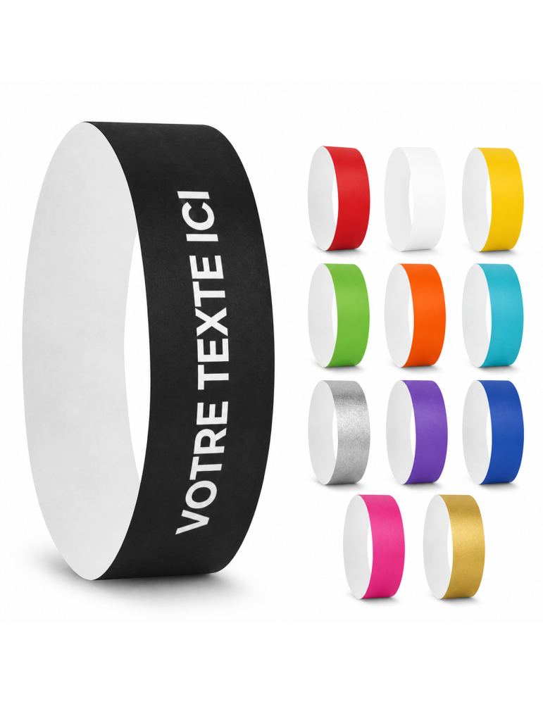 Bracelet Personnalisable TYVEK® - Idéal pour Événements