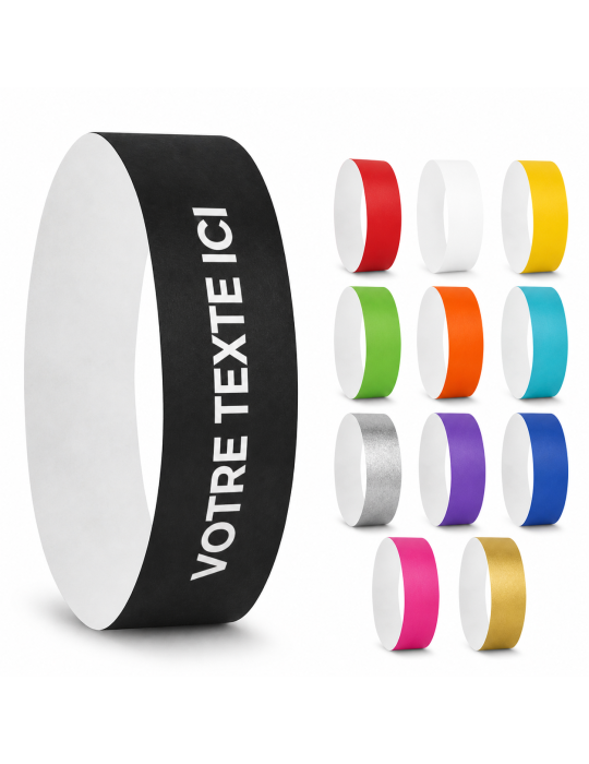 Bracelet Personnalisable TYVEK® - Idéal pour Événements