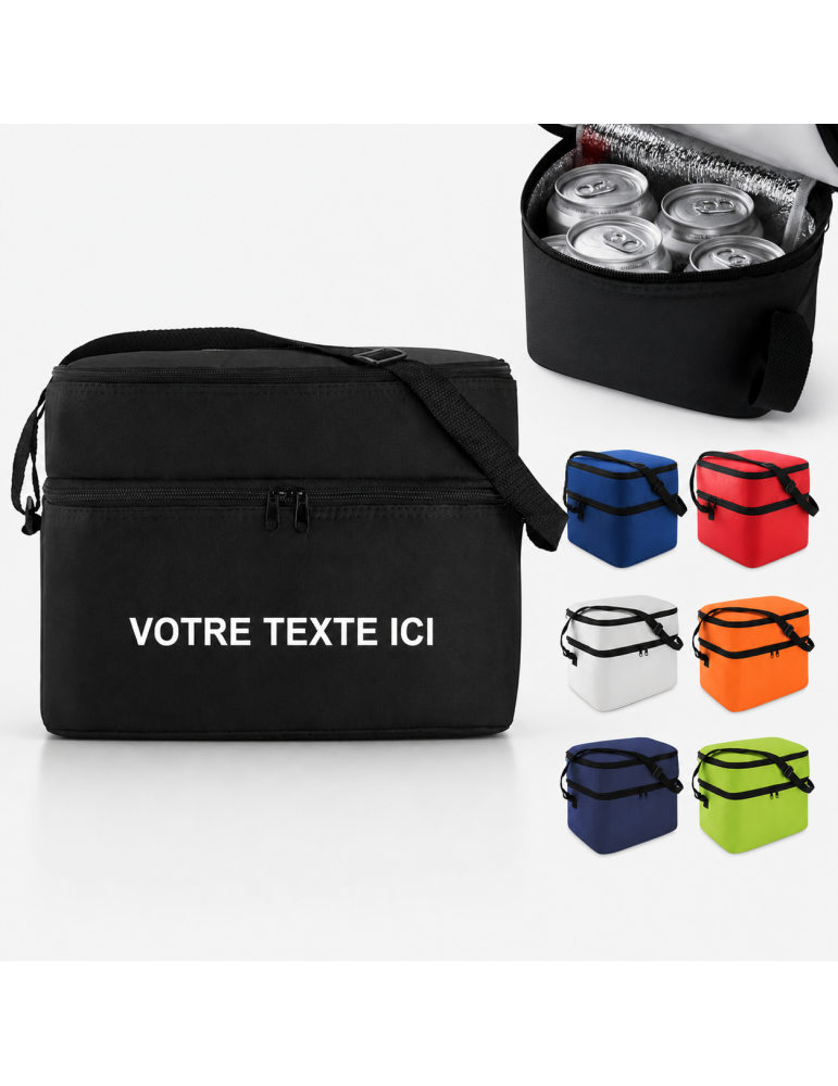 Sac Isotherme Pratique Personnalisé CASEY - 2 Compartiments pas cher
