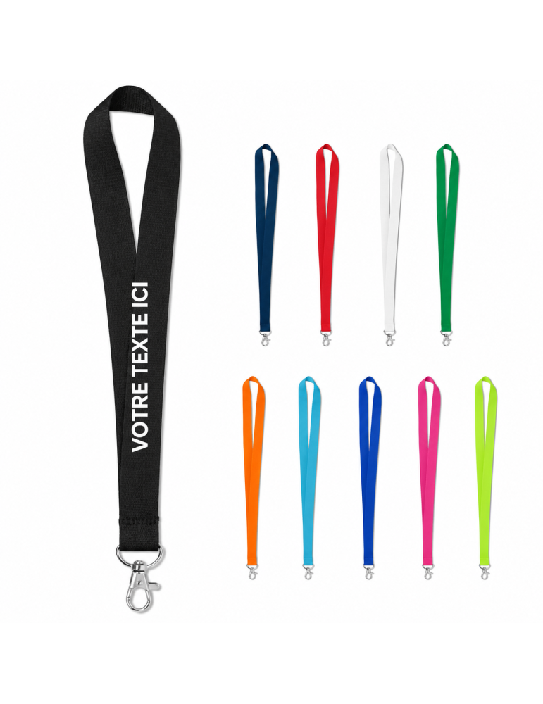 Tour de Cou SIMPLE LANY 20 mm - Objet Publicitaire Personnalisé