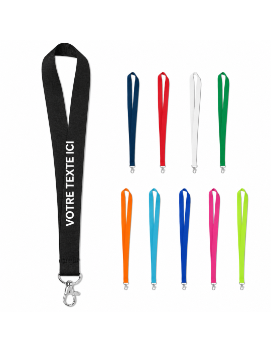 Tour de Cou SIMPLE LANY 20 mm - Objet Publicitaire Personnalisé
