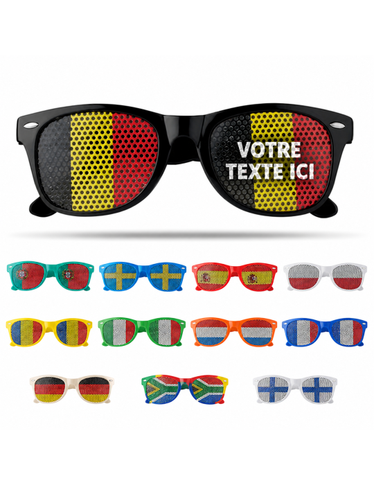 Lunettes de Supporter Élégance Festive Personnalisée pas cher