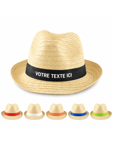 Chapeau de paille BOOGIE personnalisé pas cher 2