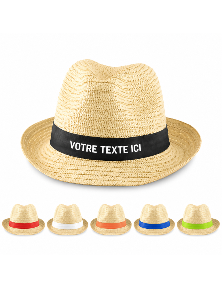 Chapeau de paille BOOGIE personnalisé pas cher