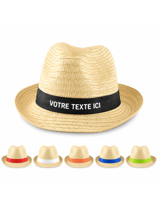 Chapeau de paille BOOGIE personnalisé pas cher