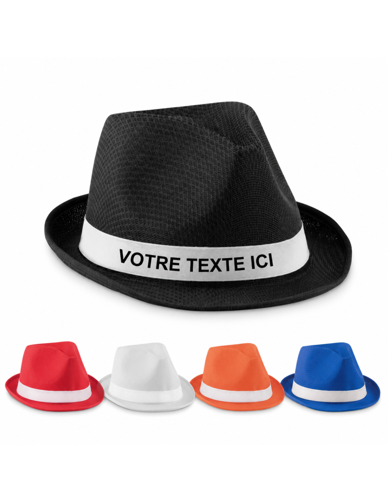 Chapeau de couleur en polyester WOOGIE personnalisé pas cher