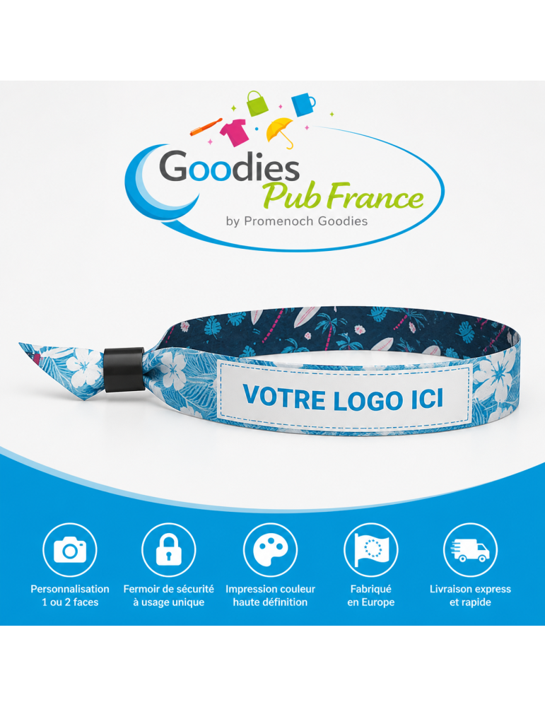 Bracelet publicitaire par sublimation - Goodies Pub France