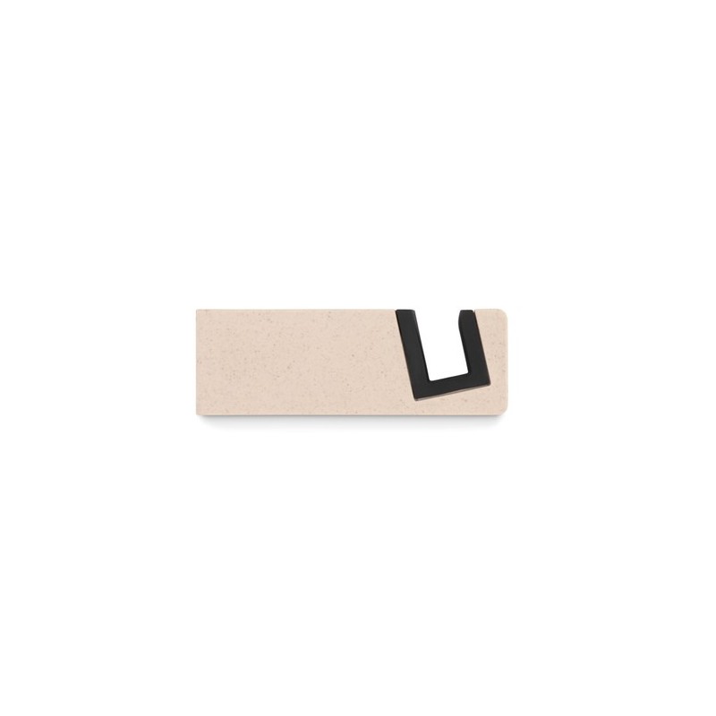 Support téléphone  en bambou/ABS personnalisé - STANDOL+ pas cher Matières : bambou Couleurs : blanc impression haute définition