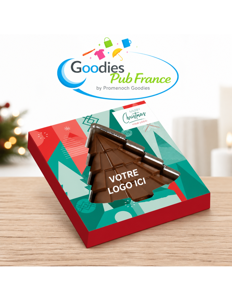 Sapin de Noël en chocolat personnalisé pas cher