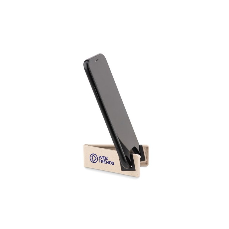 Support téléphone  en bambou/ABS personnalisé - STANDOL+ pas cher Matières : bambou Couleurs : blanc livraison express 24h 48h