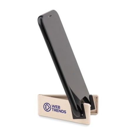 Support téléphone  en bambou/ABS personnalisé - STANDOL+ pas cher Matières : bambou Couleurs : blanc livraison express 24h 48h