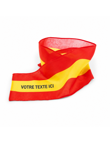 Écharpe Personnalisée de Supporter Éco-responsable Lesport Matières : polyester Couleurs : drapeau Espagne 2
