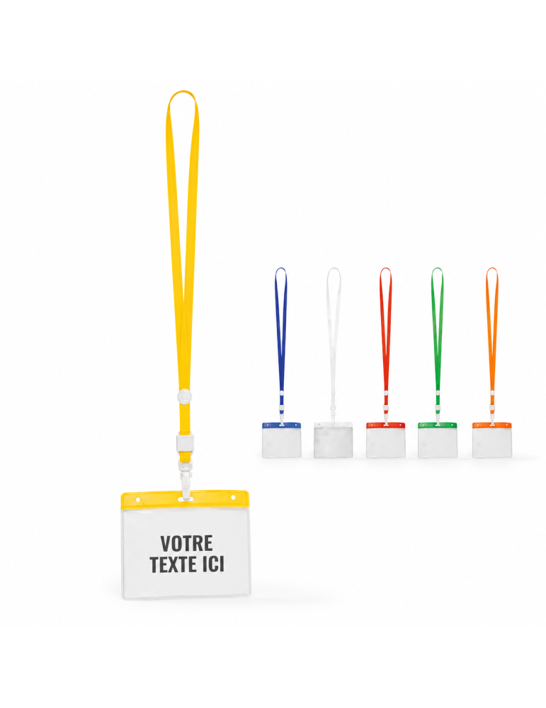 Accessoire pratique personnalisé Lanyard Porte-Badge Maes pas cher